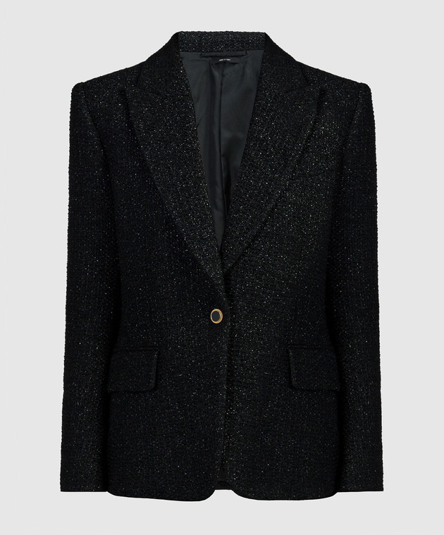 Tom Ford - Black tweed jacket with wool and lurex GI2974FAX1156