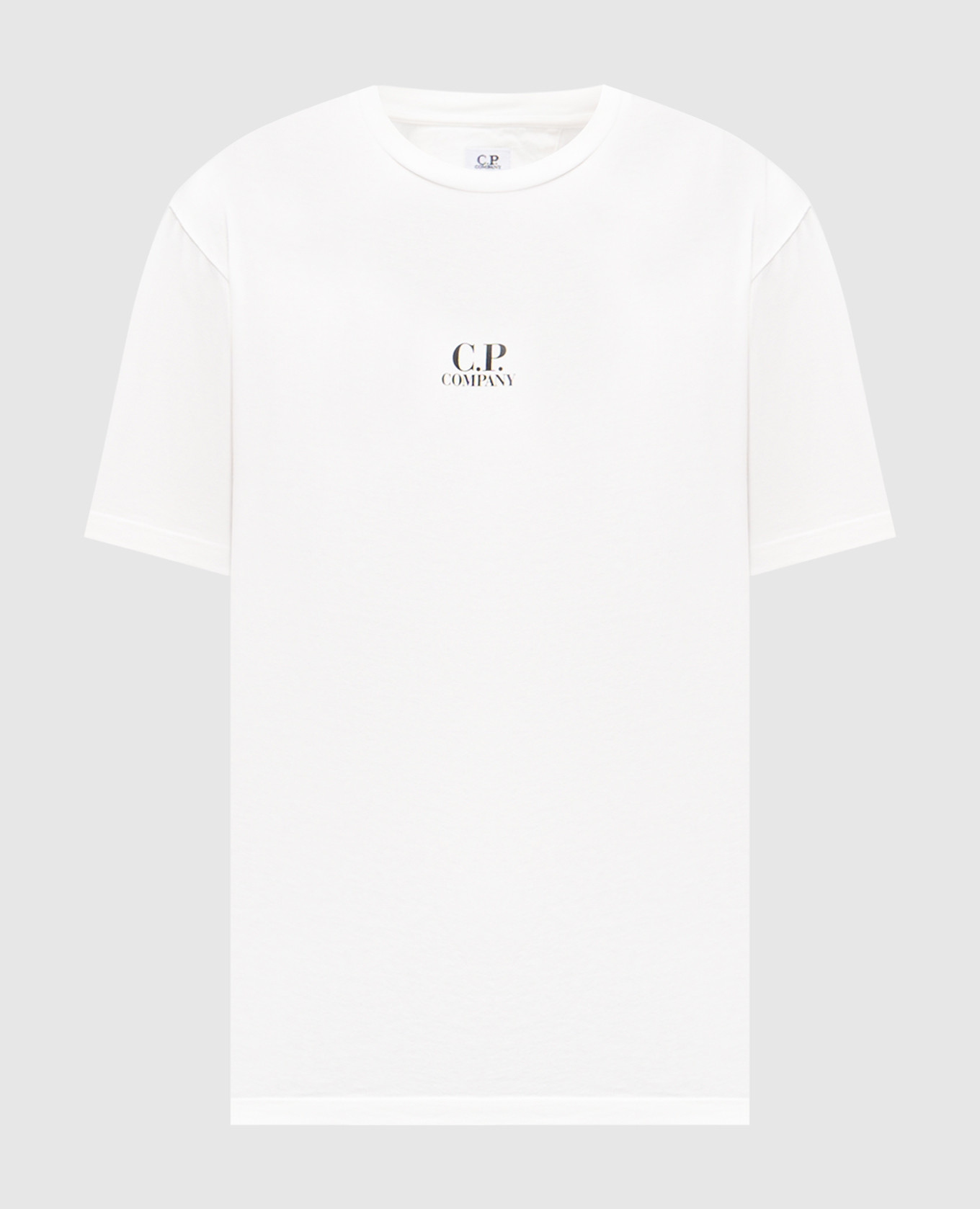 White T-shirt with logo print C.P. Company