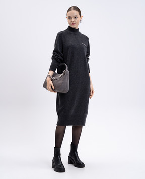 Peserico Gray wool, silk and cashmere dress S92270F079283D
