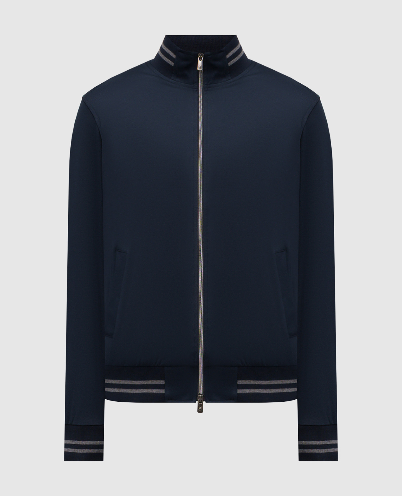 Blue sports jacket with logo CAPOBIANCO