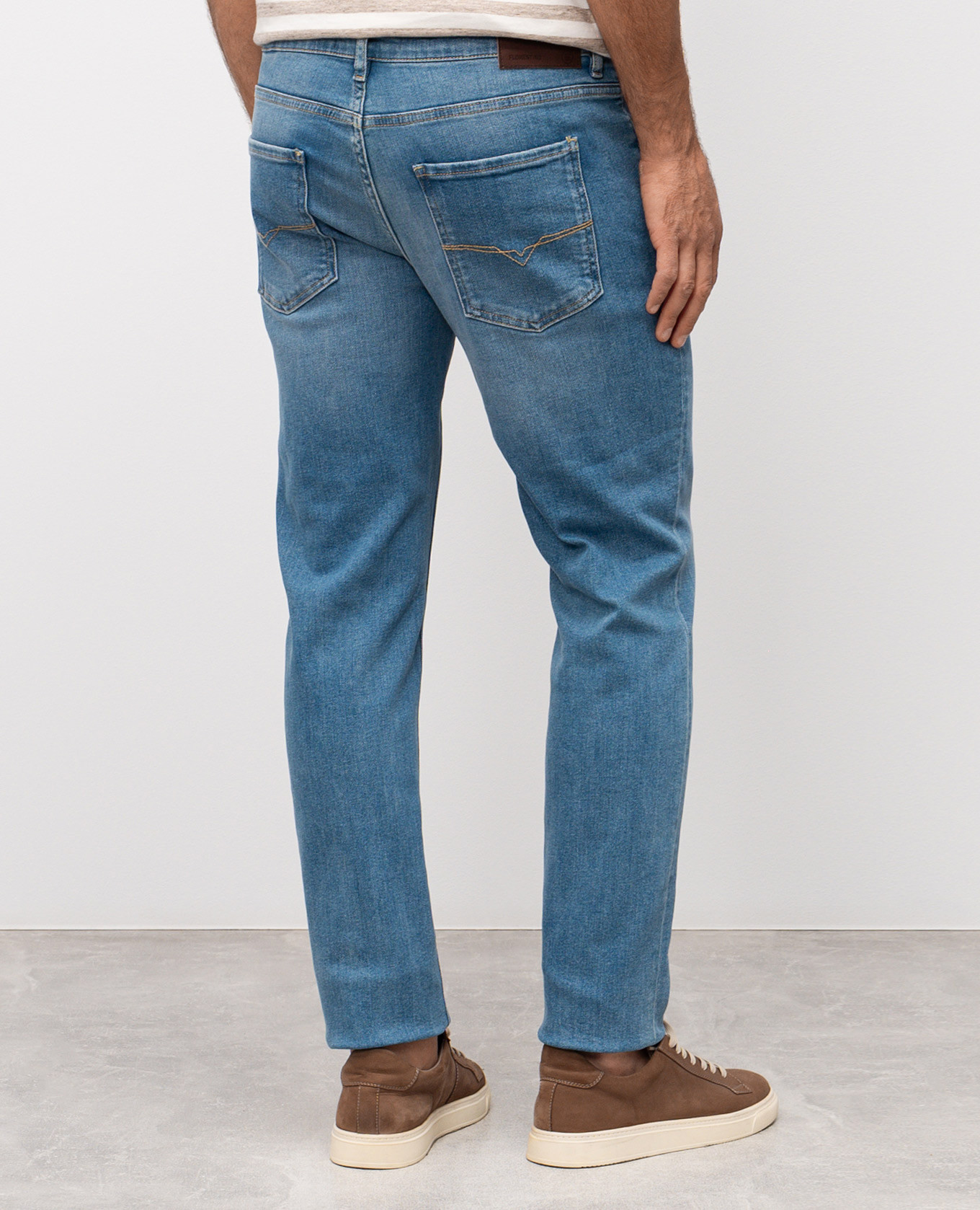 

Blue slim jeans with a frayed effect Florentino, Light blue