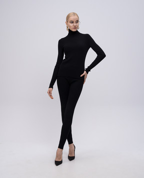 Dolce&Gabbana Black ribbed wool leggings FXU07TJCVXG