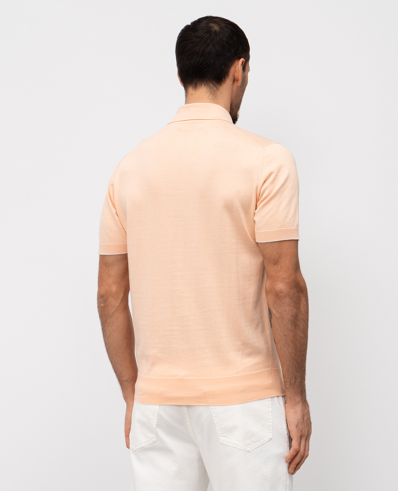

Orange polo with piping Brunello Cucinelli