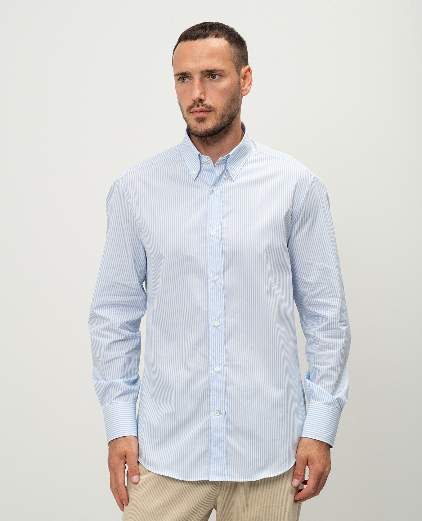 Blue striped shirt Brunello Cucinelli 3