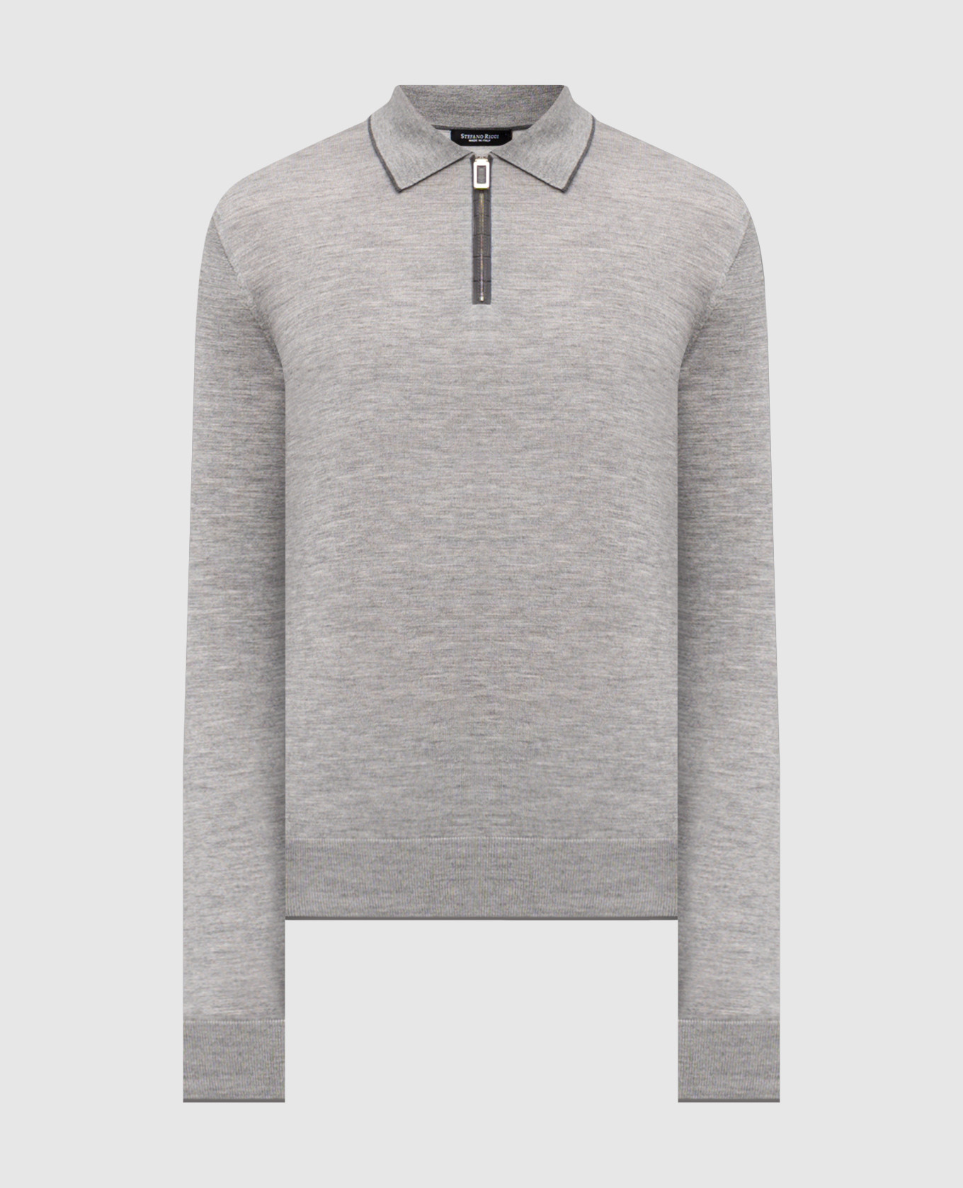 Grey melange cashmere and silk Stefano Ricci