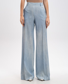 Ermanno Scervino Blue pants with a degraded effect D466P308EMY