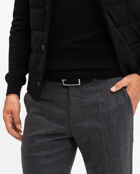 MooRER HOWARD black nubuck belt HOWARDPN1
