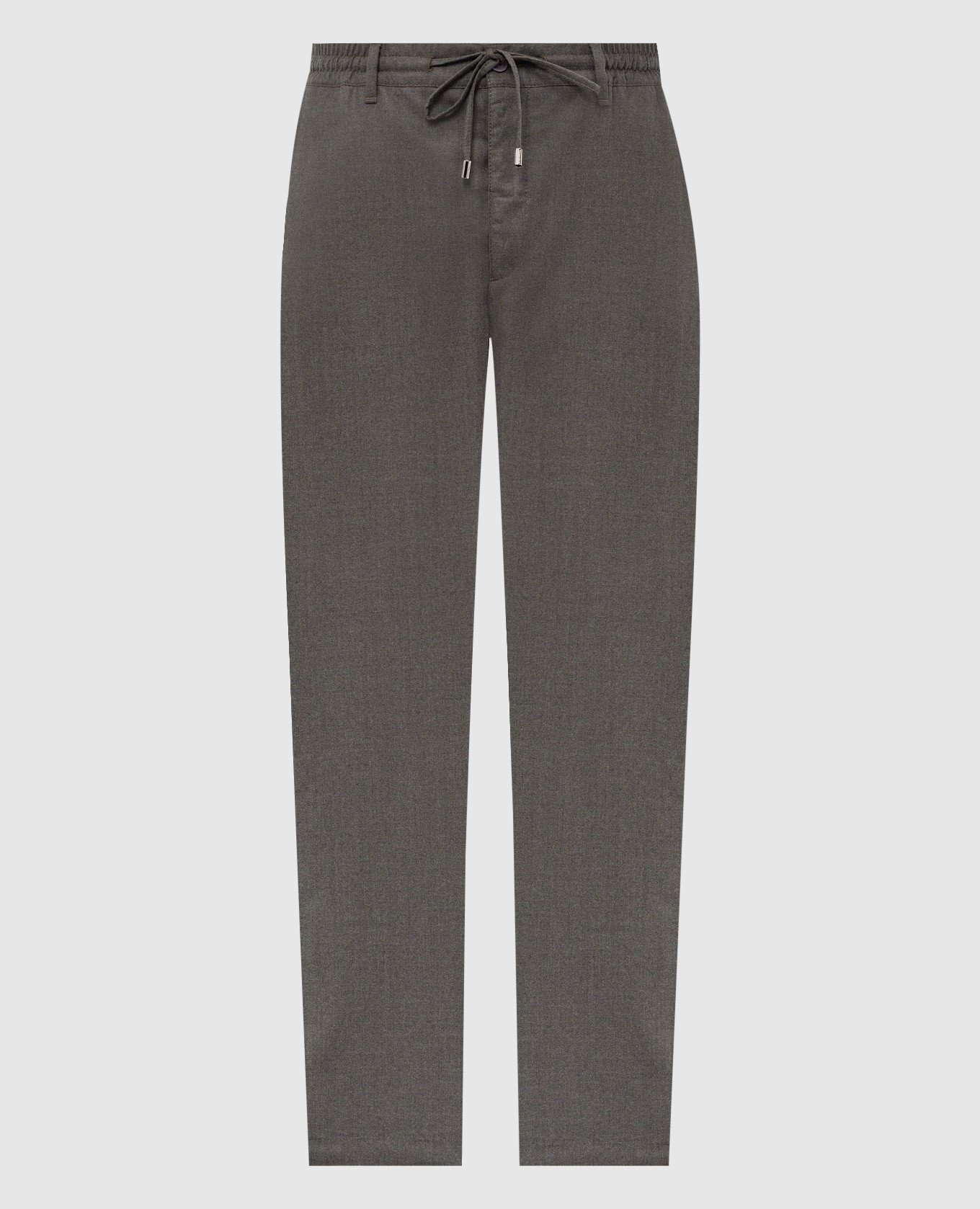 

Gray wool trousers with logo embroidery Stefano Ricci, Grey