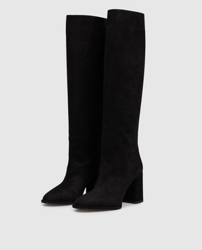 Le Silla Black suede boots ELSA 7074T080RDPPPOW