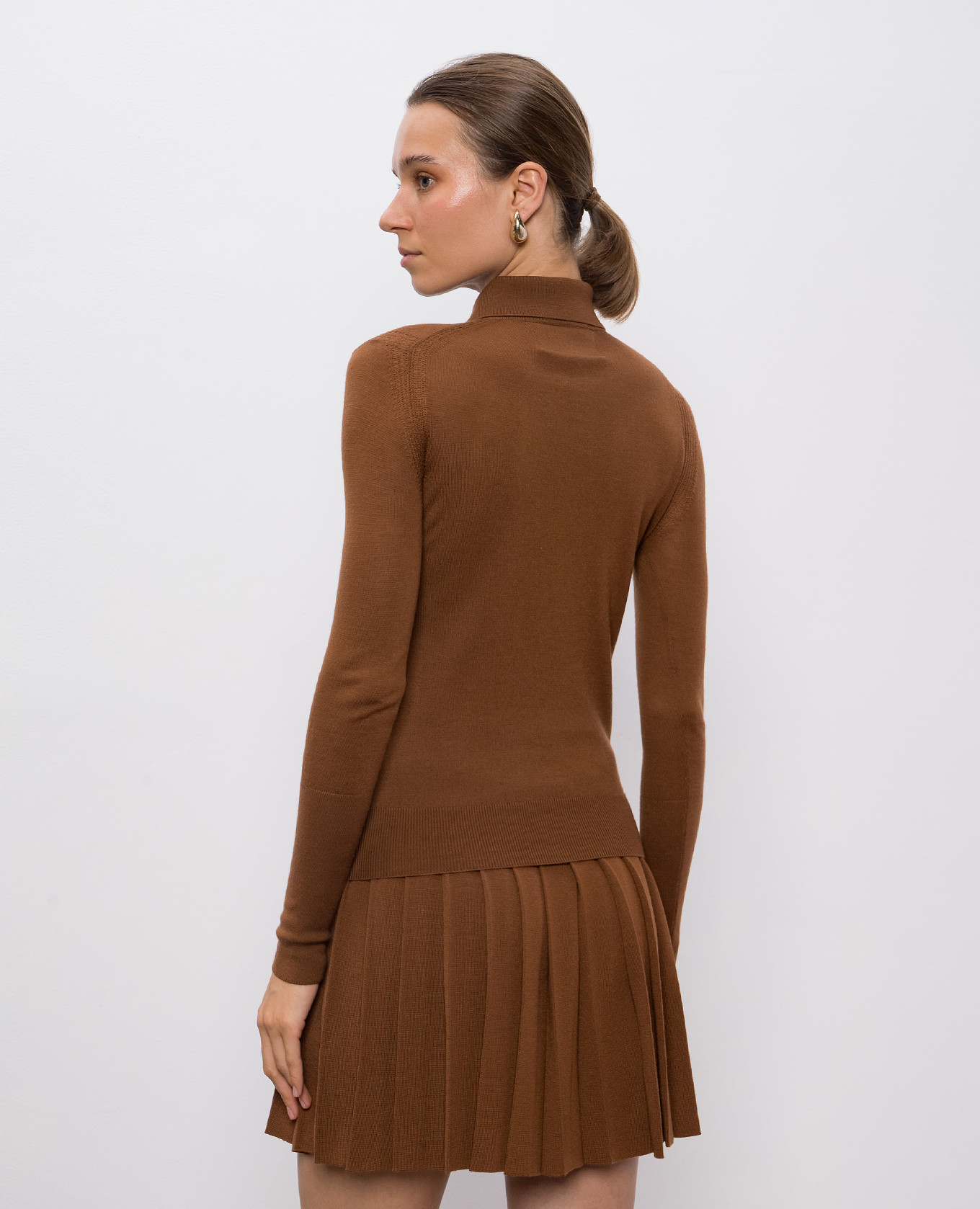 Brown wool polo shirt Ermanno Scervino 4