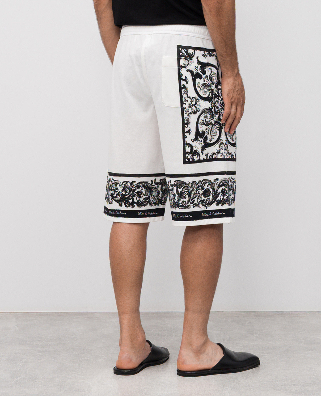 

White shorts with Majolica print Dolce&Gabbana