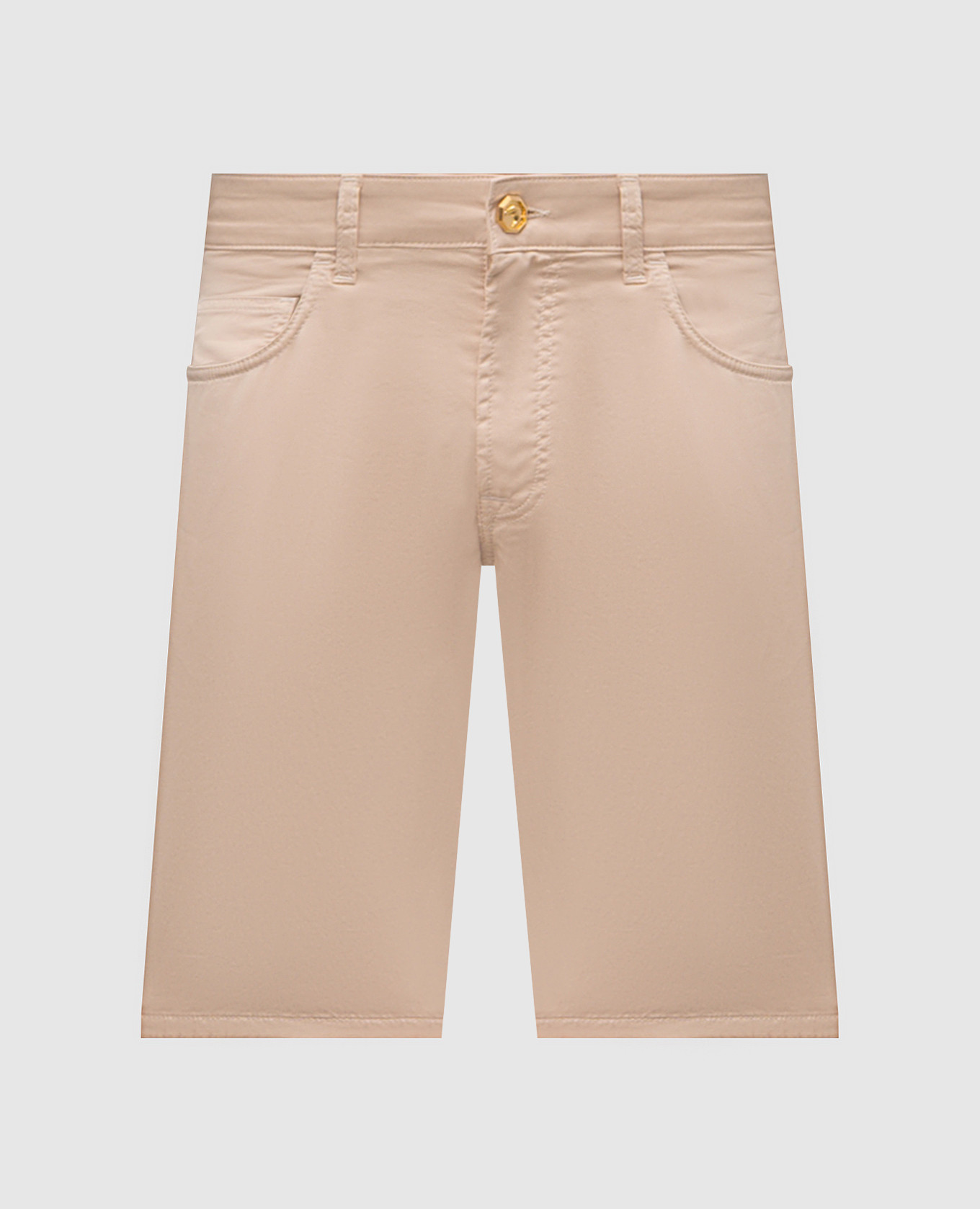

Beige shorts with logo Stefano Ricci