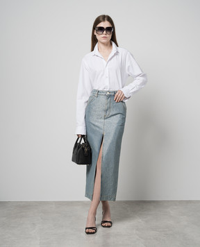 DARKPARK Erika blue denim skirt with lurex WSK02DBL06W051