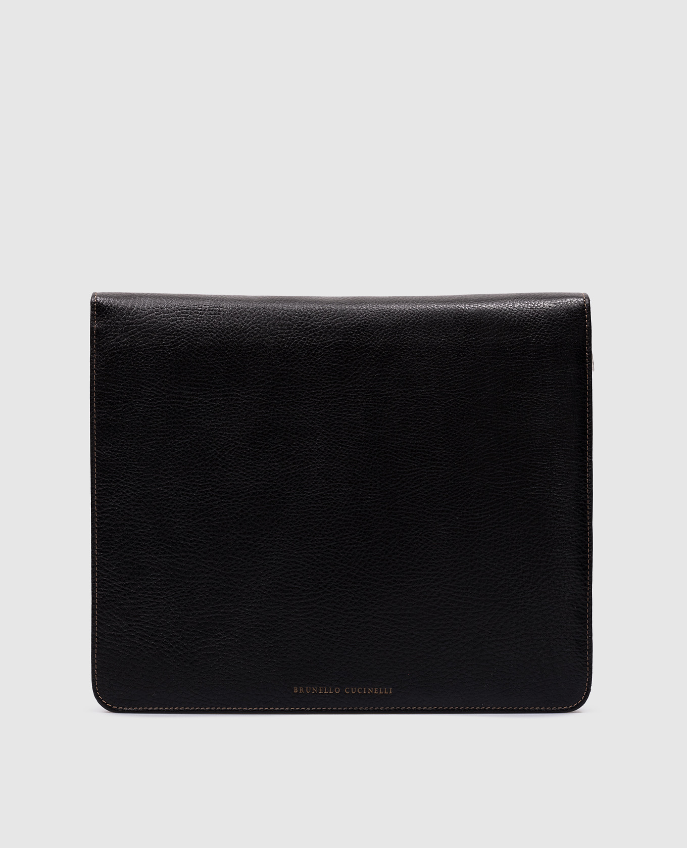 

Black leather folder for documents with logo Brunello Cucinelli