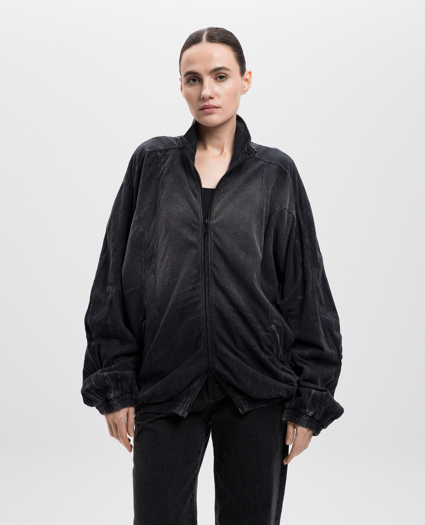 Grey distressed hemp sports jacket Alexander Wang 3