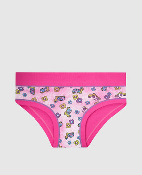 RiminiVeste Emy Bimba baby pink panties with a floral seashell print B2758