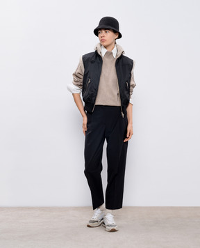 Brunello Cucinelli Black pants with wool MPW07P8308