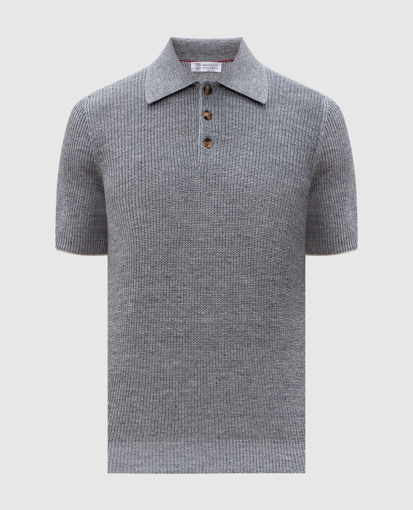 

Gray polo with linen Brunello Cucinelli, Grey