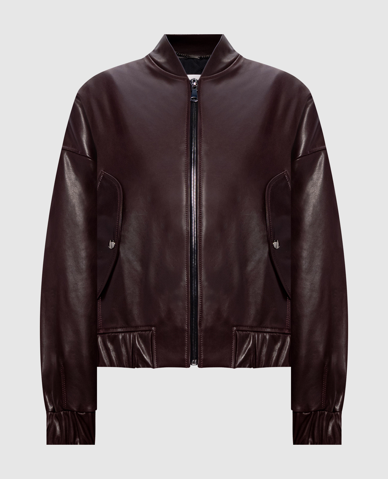 

Brown leather bomber jacket Babe Pay Pls