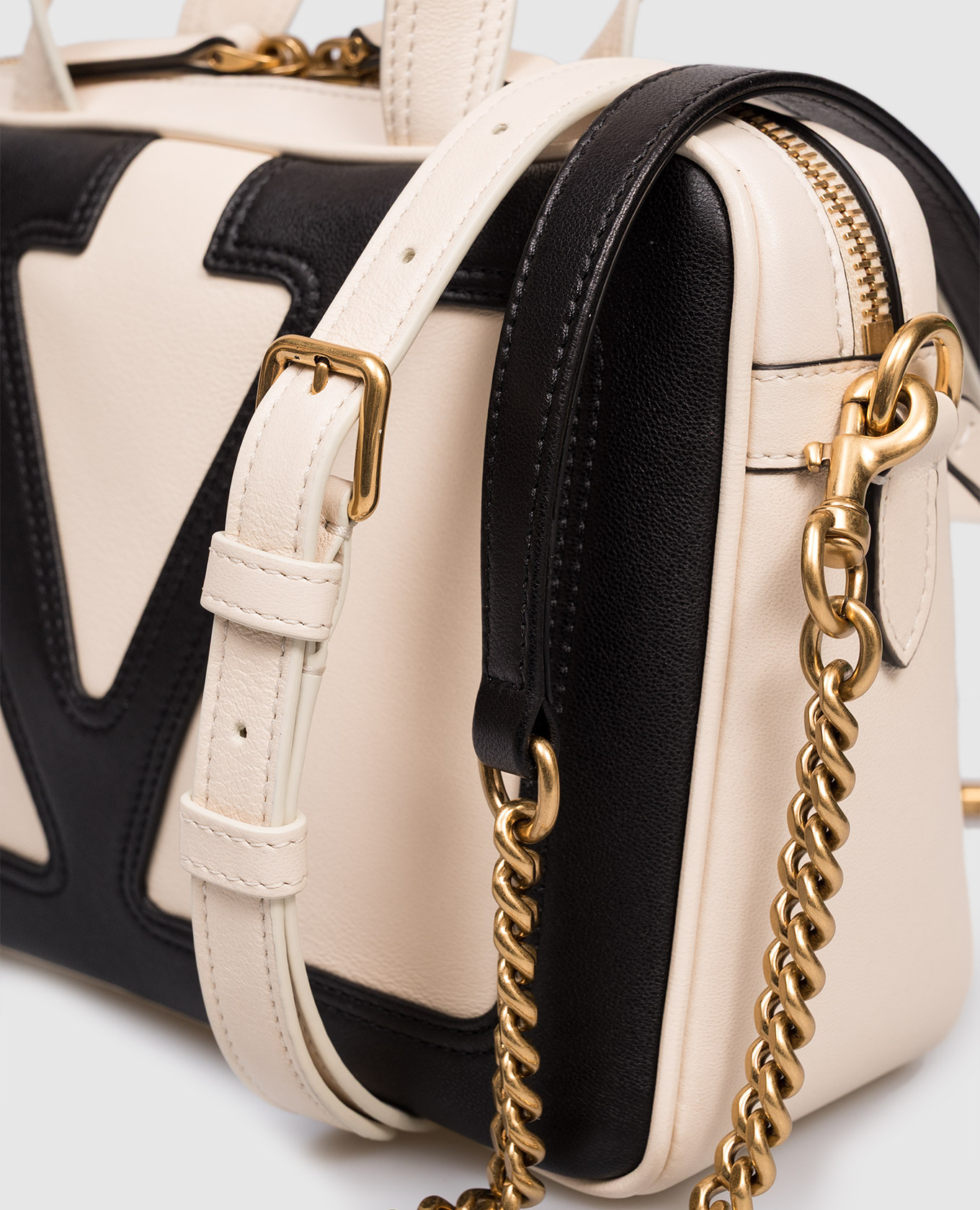 Beige leather bag VIVA SUPERSTAR with emblem Valentino 4
