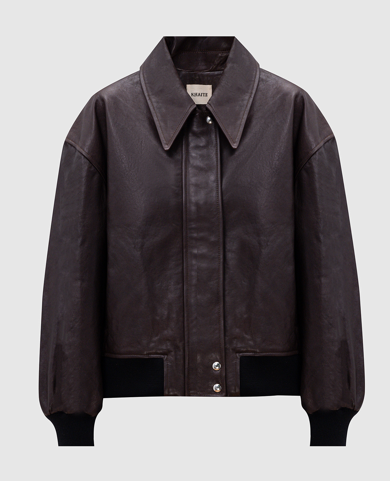 

Brown leather jacket Shelman Khaite