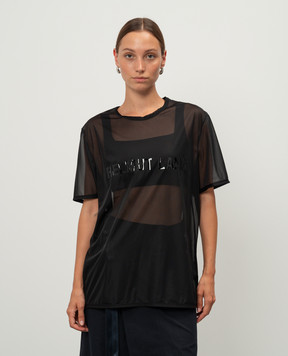 Helmut Lang Black t-shirt with logo print O04HM501