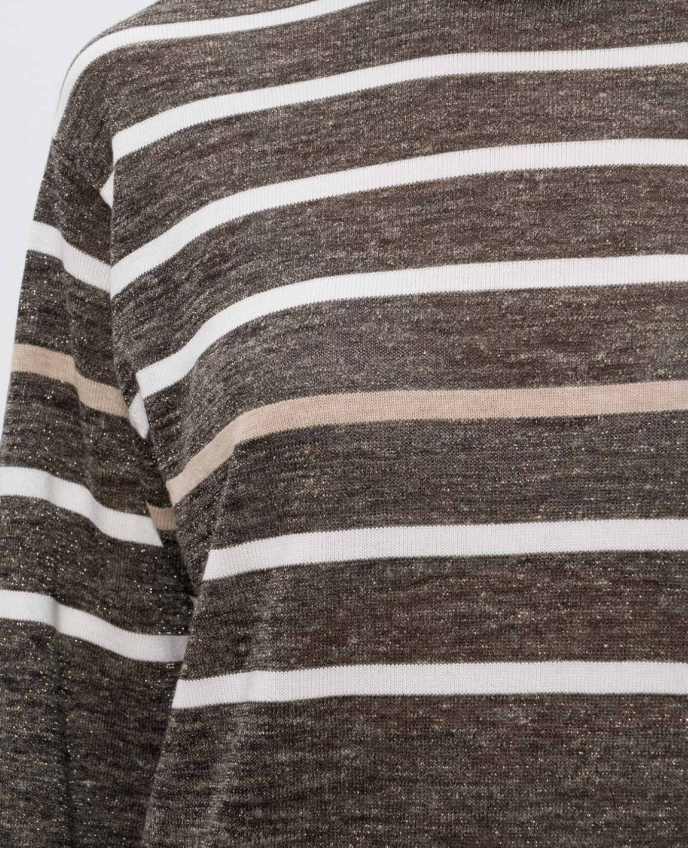 

Gray striped linen jumper Brunello Cucinelli, Grey