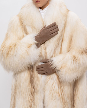 Sermoneta Gloves Beige suede gloves 3052BT