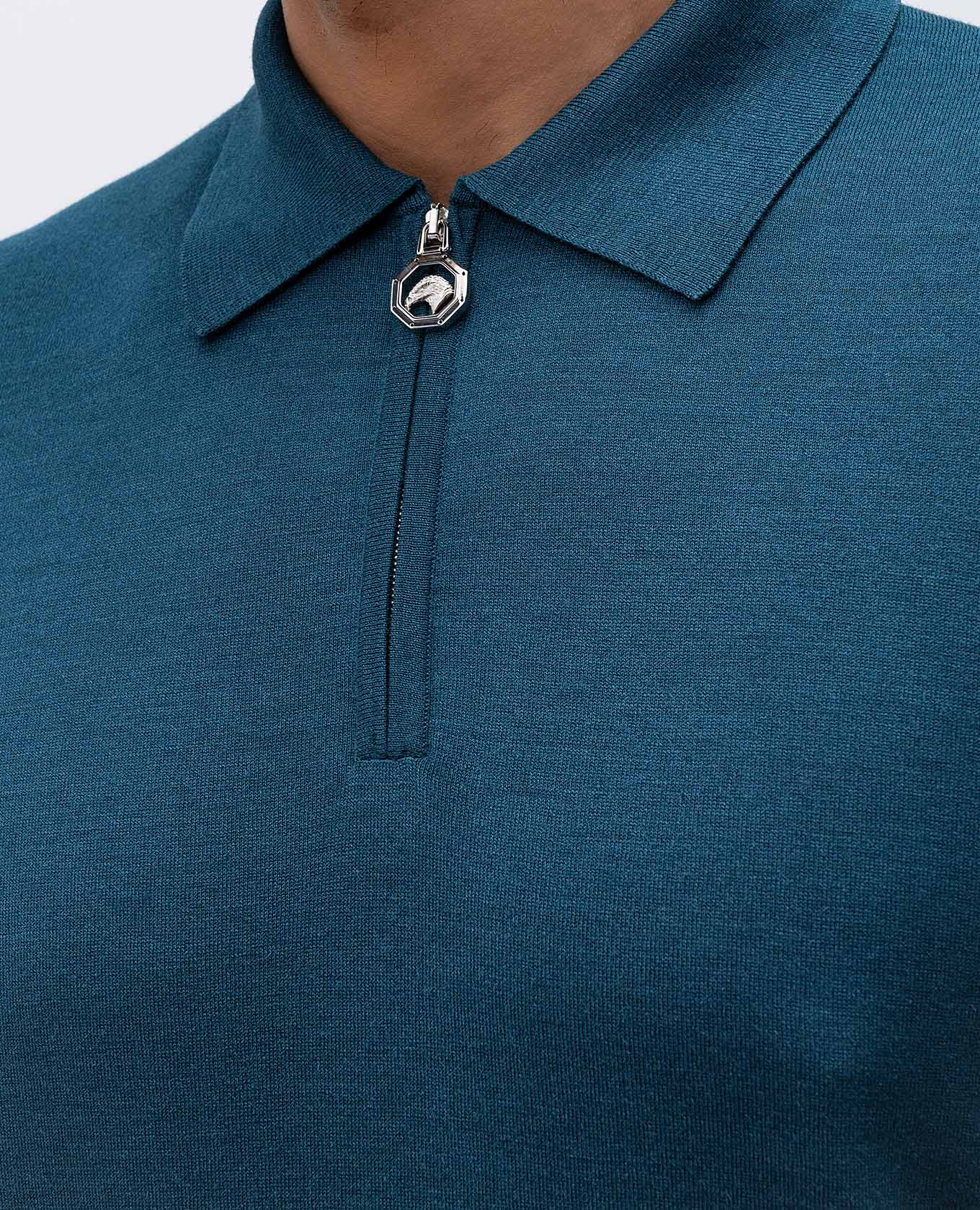 

Green silk polo shirt Stefano Ricci