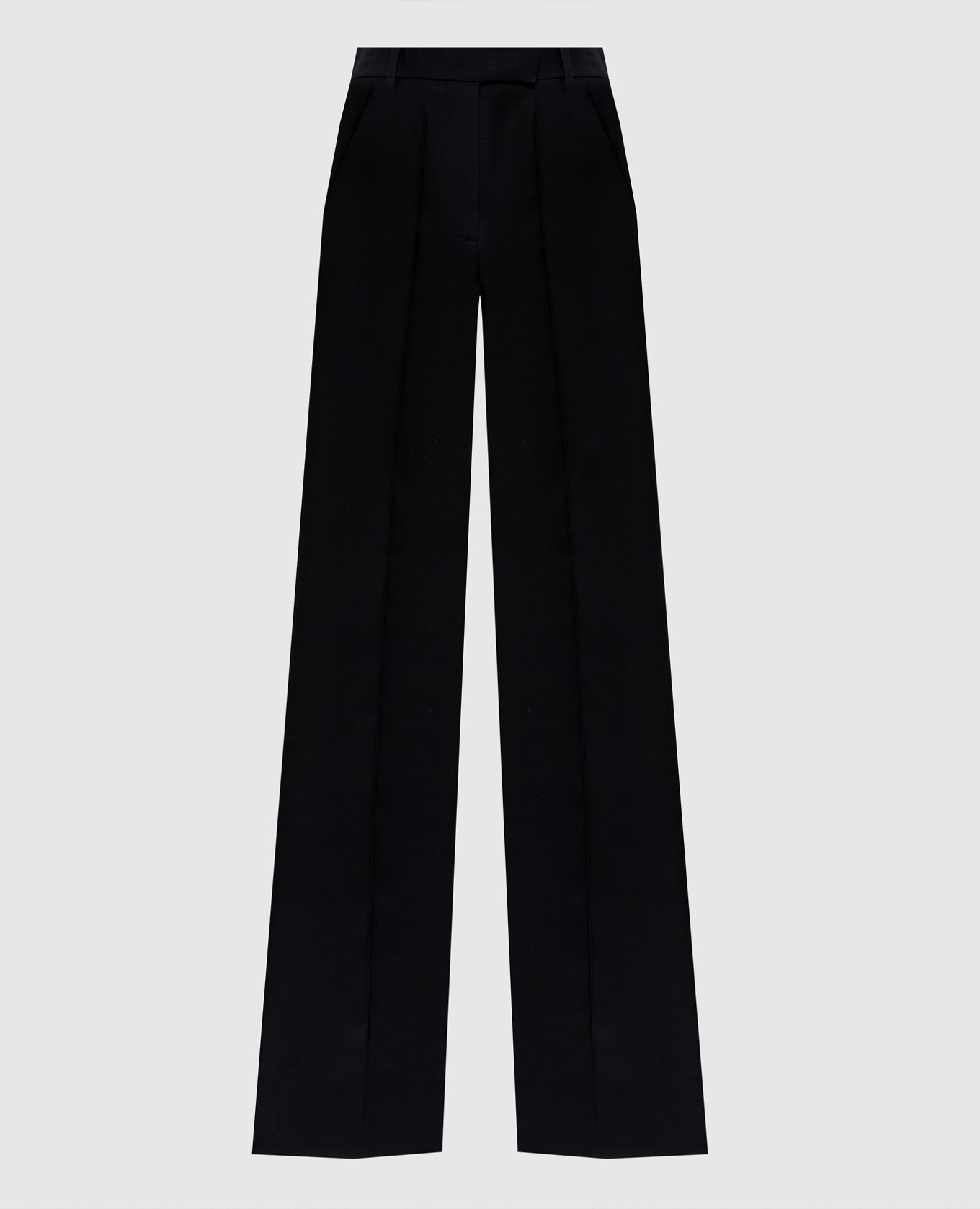 

Black wool and silk flared pants Valentino