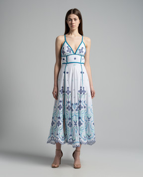 Charo Ruiz White Jodie Open Back Midi Dress 244622