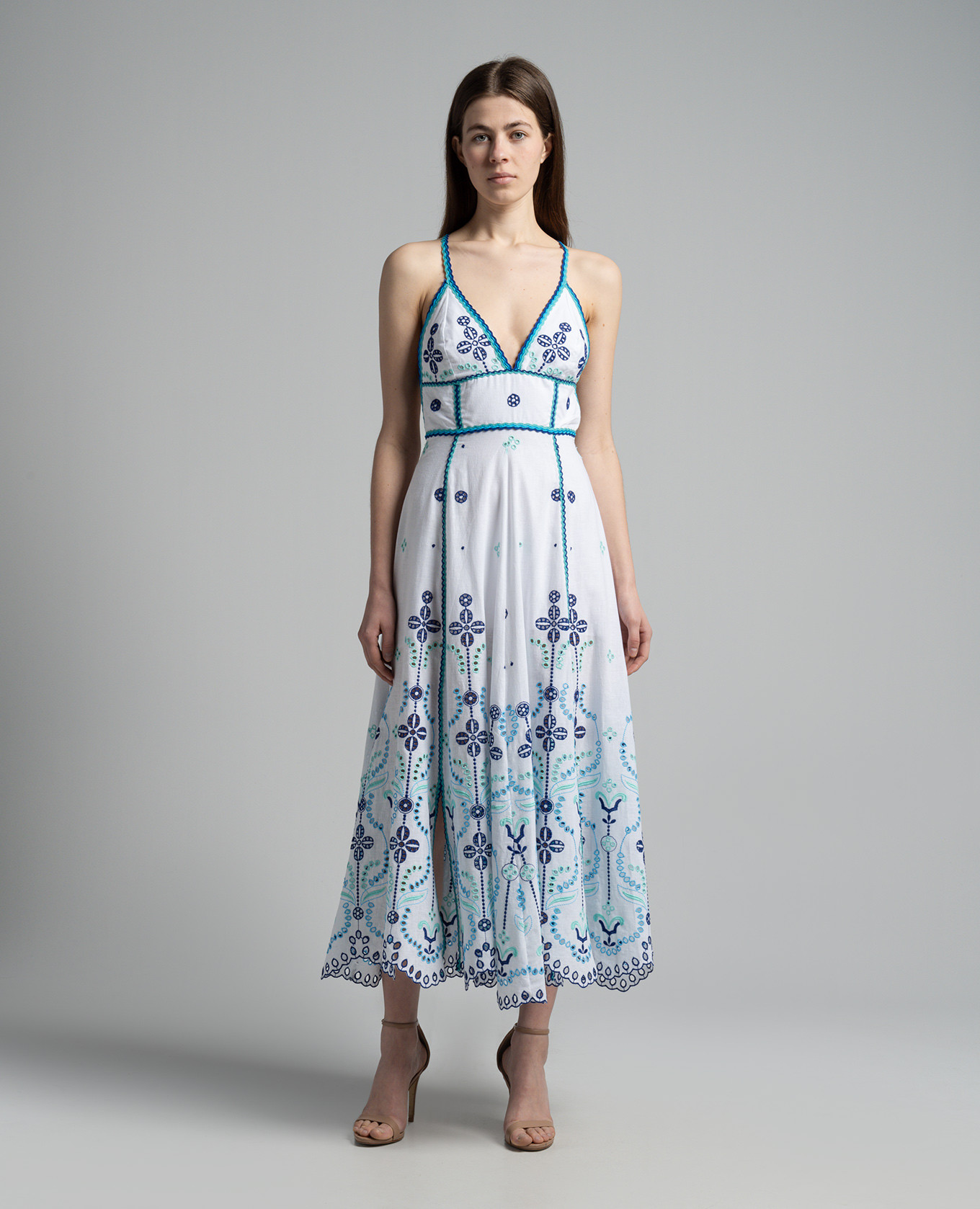 White Jodie Open Back Midi Dress Charo Ruiz 3