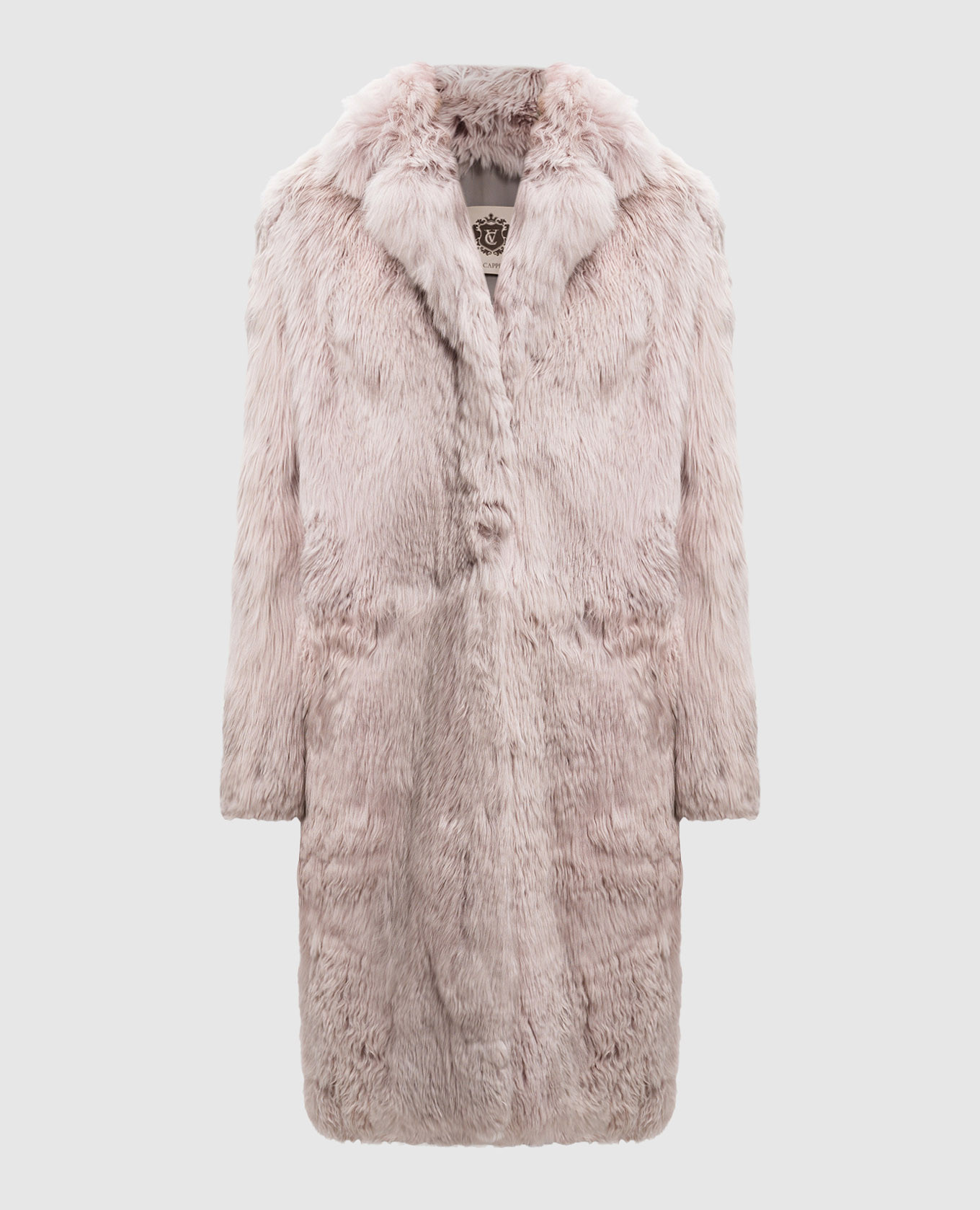 

Pink fur coat made of alpaca fur Via Cappella, Розовый