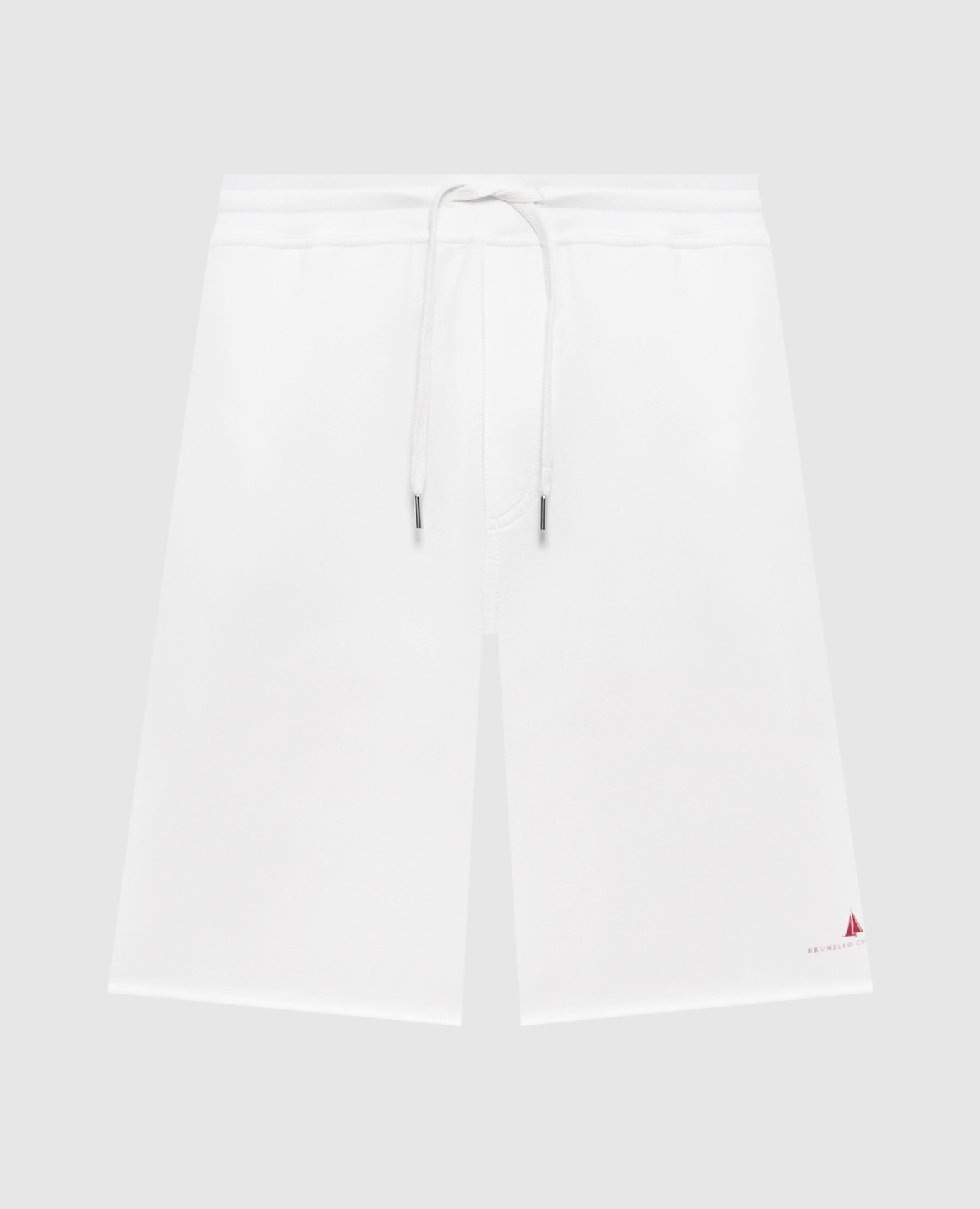 

White shorts with logo print Brunello Cucinelli