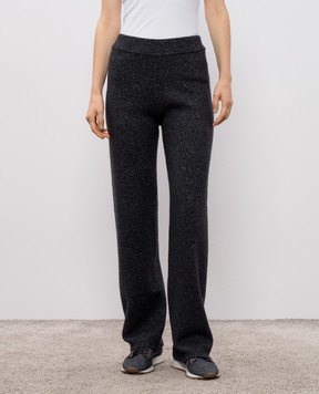 Peserico Grey wool and cashmere pants with lurex S94108F07Y09160