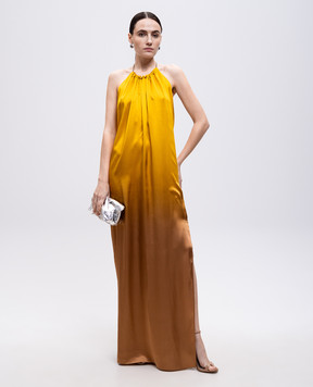 Max Mara DERUTA silk maxi dress with slit DERUTA