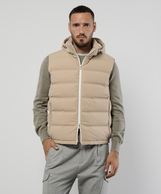 Brunello Cucinelli - Beige down vest MM4911995 - shop with