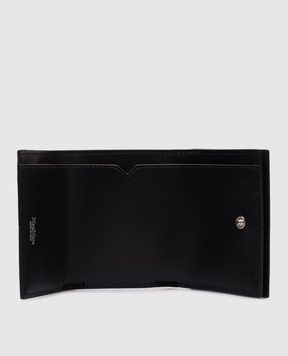 Max Mara Black leather wallet with logo COMPACTWALLET2