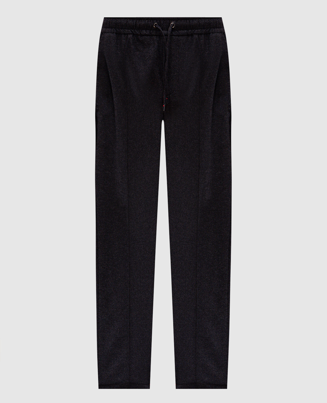 

Gray wool and cashmere trousers with logo embroidery ISAIA, Grey