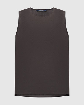 Sofie D`Hoore Khaki top with slits BRODYCOZE