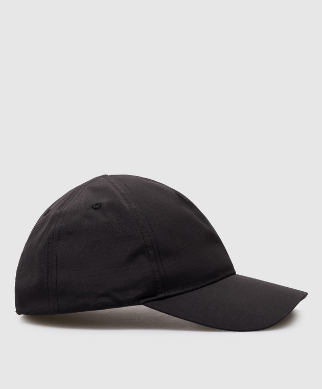 Heliot Emil - Black cap with metal logo 1696 - shop with European