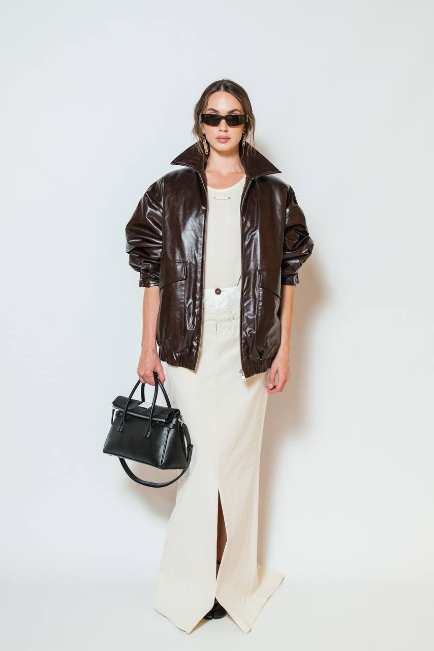 Beige maxi skirt with slits Maison Margiela 7