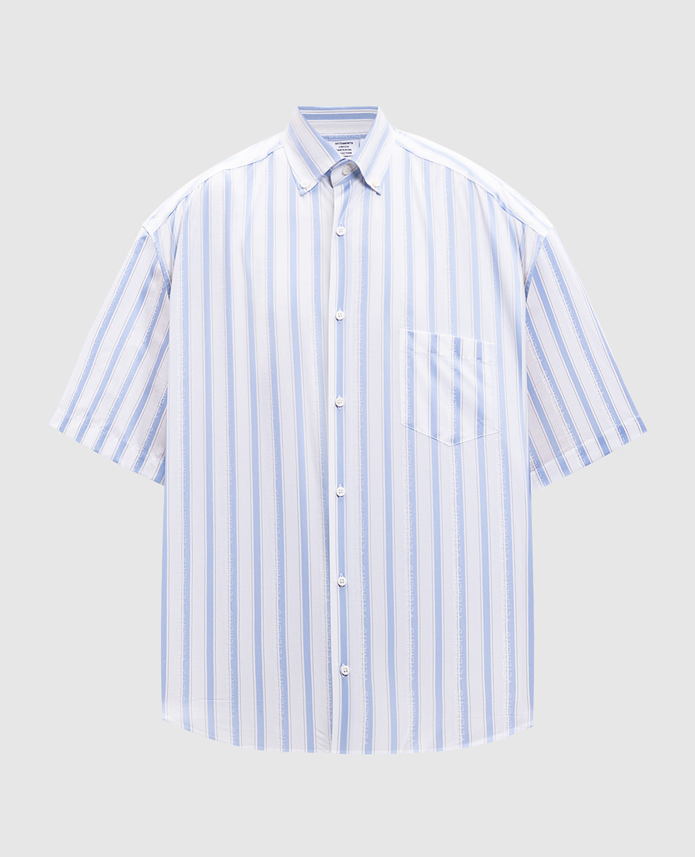 

White striped shirt with logo pattern Vetements