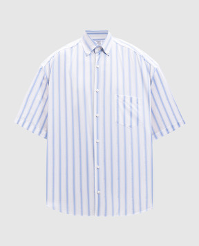 Vetements White striped shirt with logo pattern UA66SH420Lw