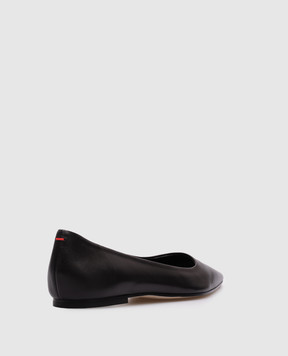 Aeyde Black leather ballet flats FLSNDP8FL130FW24800007