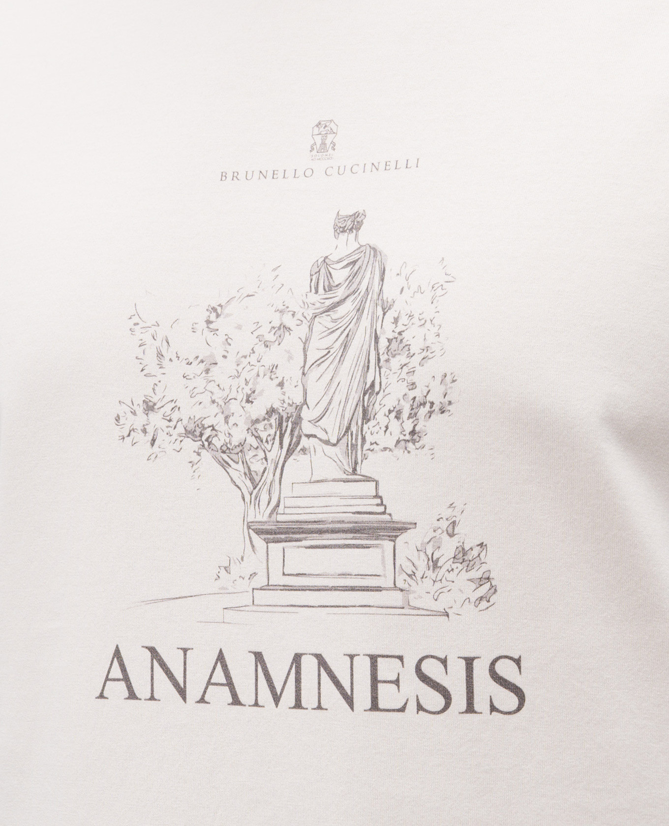 

Beige T-shirt with logo print Brunello Cucinelli