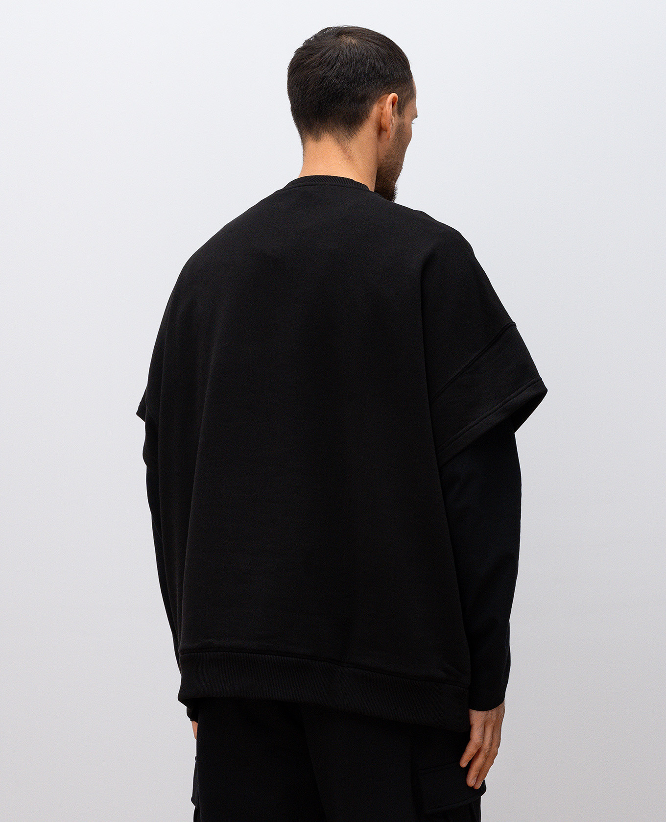 Black sweatshirt with textured logo monogram Dolce&Gabbana 4