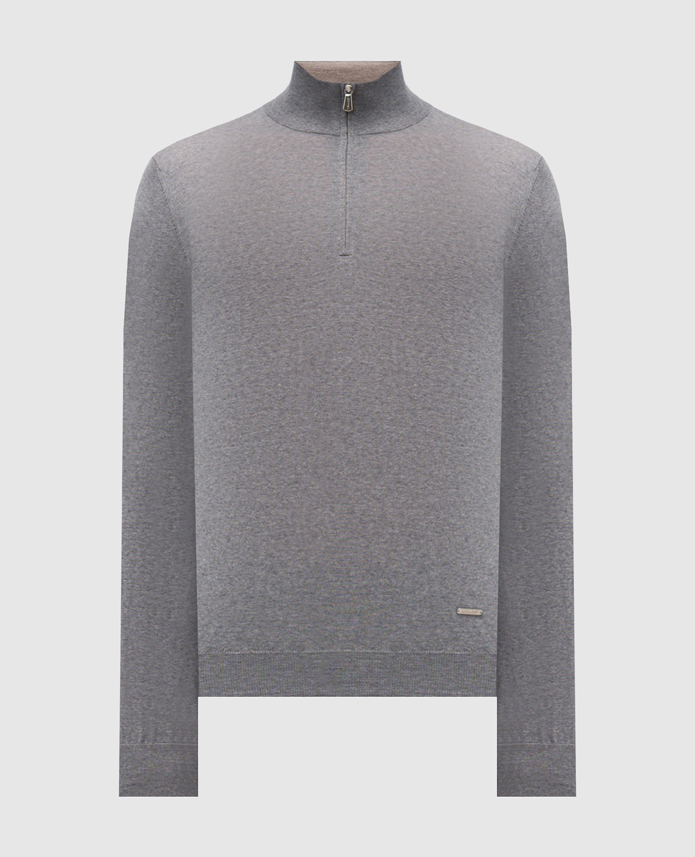 

Grey wool jumper with logo Enrico Mandelli