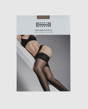 Wolford Beige stockings with lace 20 Den 21223