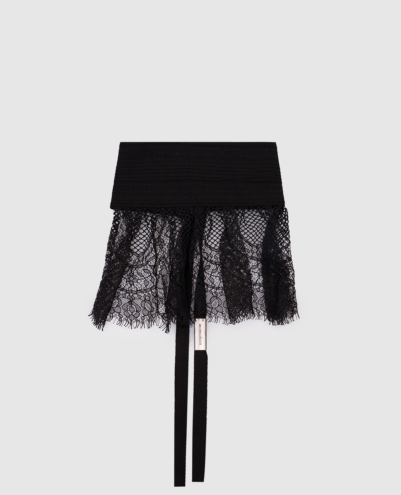 

Regina black silk collar with lace Ann Demeulemeester